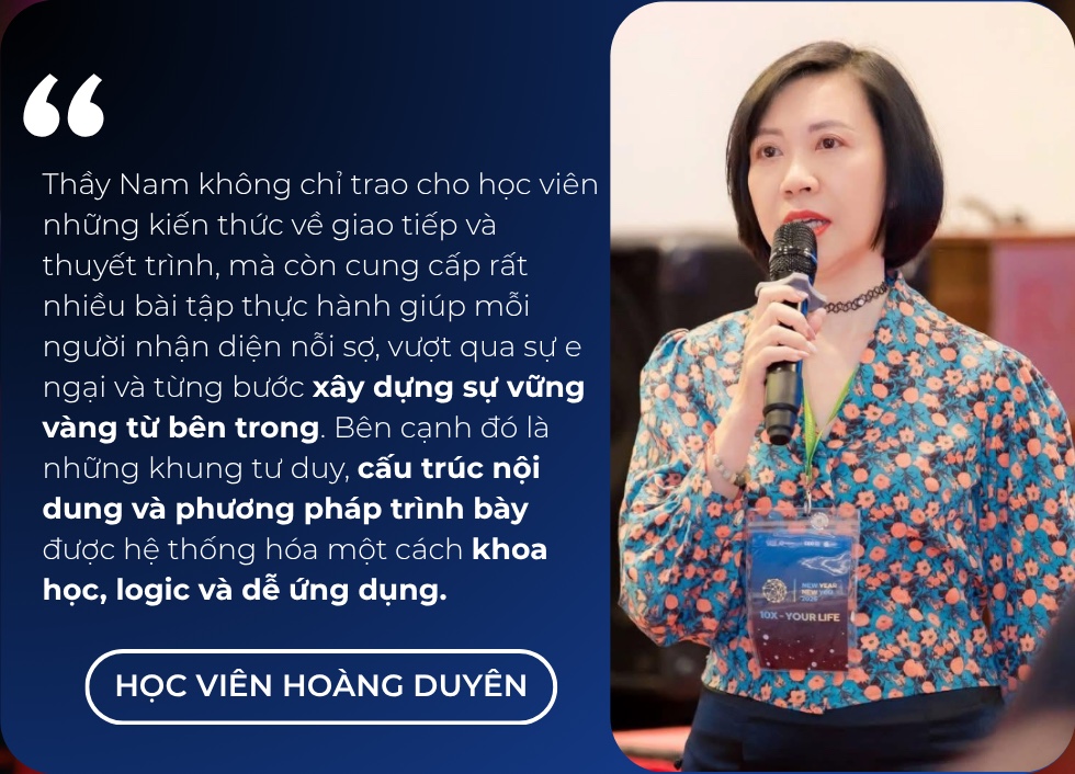 Testimonial học viên Hoàng Duyên: nhận diện nỗi sợ, xây dựng sự vững vàng và có cấu trúc trình bày dễ ứng dụng